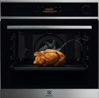 Духовой шкаф с паром Electrolux EOC8P39WX SteamCrisp, пиролиз, термощуп, телескопы, TFT дисплей, черный/нержавеющая сталь (Италия)