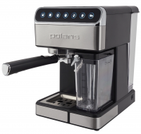 Кофеварка рожковая Polaris PCM 1535E, черный/серебристый