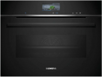 Компактный электрический духовой шкаф с паром Siemens CS736G1B1, черный