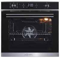 Электрический духовой шкаф Zugel ZOE602X, черный/серебристый