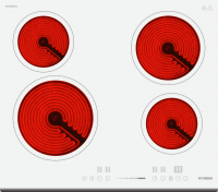 Электрическая варочная панель Hyundai HHE 6452 WG, белый