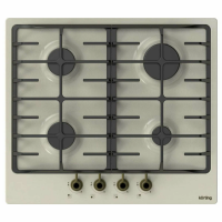 Газовая варочная панель Korting HG 645 CRB, бежевый