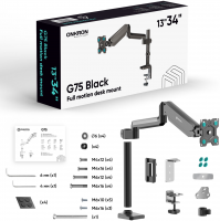 Кронштейн для мониторов Onkron G75, черный 13"-34" макс.12кг настольный поворот и наклон