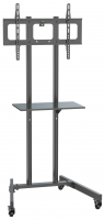 Подставка для телевизора Cactus CS-ST04, черный 37"-70" макс.68кг напольный мобильный