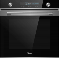 Электрический духовой шкаф Midea MO86000MGB, черный/нержавеющая сталь.