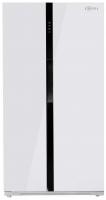 Холодильник Side-by-Side Zugel ZRSS630W, белое стекло