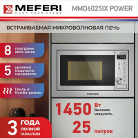 Микроволновая печь встраиваемая MMO6025IX POWER