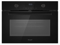 Духовой шкаф компактный электрический с СВЧ Weissgauff OE 4551 DB Black Edition, черный/закаленное стекло