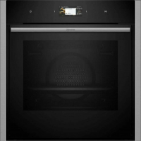 Электрический духовой шкаф с паром Neff B64FT33N0, черный/нержавеющая сталь