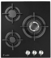 Варочная панель газовая LEX GVG 430, чугун, электроподжиг, 3 конфорки, цвет черный