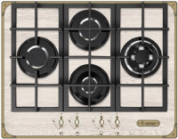 Газовая варочная панель GEFEST ПВГ 2231-01 P37, бежевый под дерево/закаленное стекло