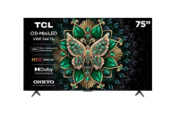 Телевизор TCL 75C6K, QD-Mini LED, Smart TV, черный
