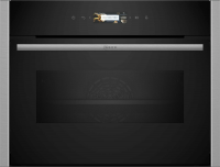 Компактный электрический духовой шкаф с СВЧ Neff C24MR21N0, черный/серебристый