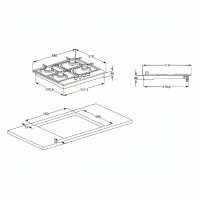 Газовая варочная панель Beko HIAW64225SB, черный