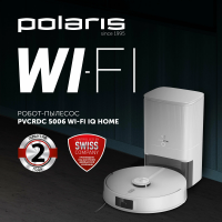 Робот пылесос с пыленакопителем Polaris PVCRDC 5006 WIFI IQ Home, белый