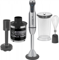 Блендер погружной Polaris PHB 1583L Silent, 1500Вт серебристый