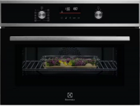 Компактный электрический духовой шкаф Electrolux EVL6E49X, черный/серебристый