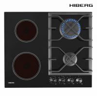 Комбинированная варочная панель Hiberg VM 6020 B, черный