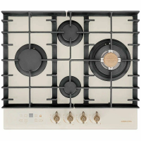 Газовая варочная панель Hiberg VM 6145 RY, бежевый