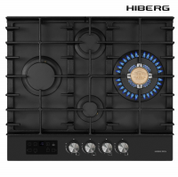 Газовая варочная панель Hiberg VM 6245 B, черный