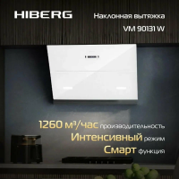 Наклонная вытяжка Hiberg VM 90131 W, белый