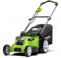 Газонокосилка роторная Greenworks G40LM49DB (2500207), зеленый